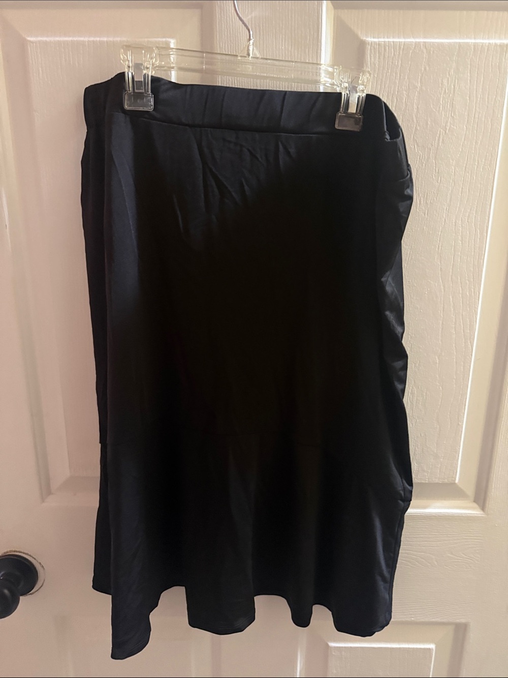 Elegant Black A-Line Skirt by